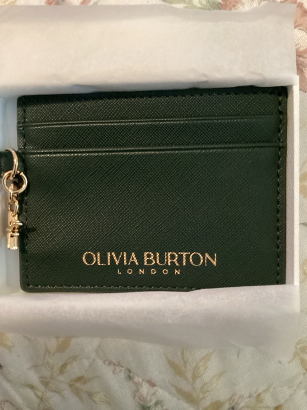 Olivia Burton London green car holder. New in box